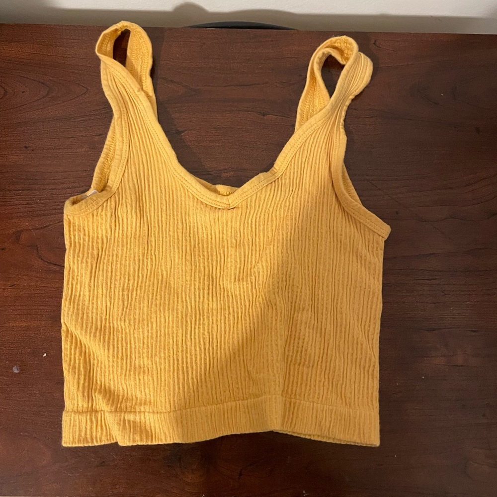 Yellow Crop Tank Top